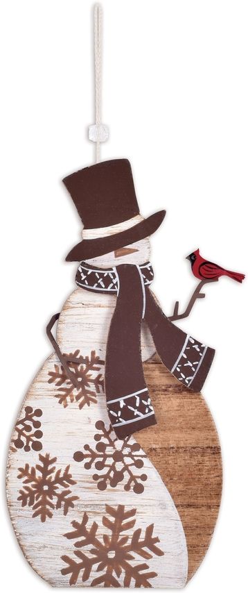 Wood Snowman Ornament