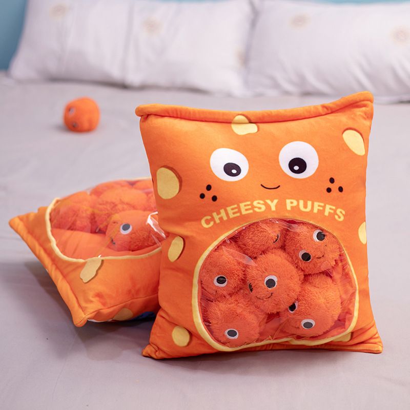 Cheese Puff Plushy with Removable Cheese Puffs