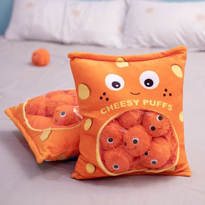 Cheese Puff Plushy with Removable Cheese Puffs