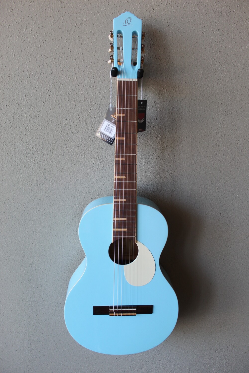 Ortega RGA-SKY Parlor Size Nylon String Classical Guitar with Deluxe Gig Bag