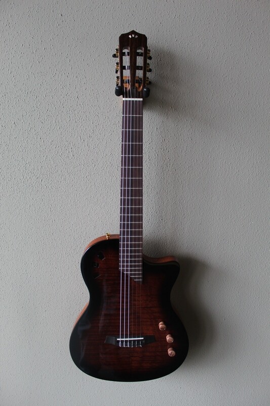 Cordoba Stage Thinbody Nylon String Acoustic/Electric Guitar - Edgeburst