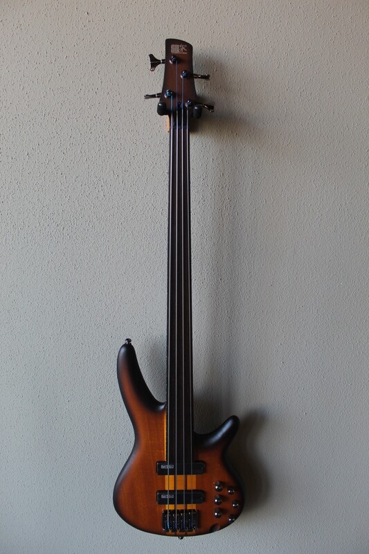 Ibanez SRF700 4 (Four) String Fretless Electric Bass Guitar - Brown Burst Flat
