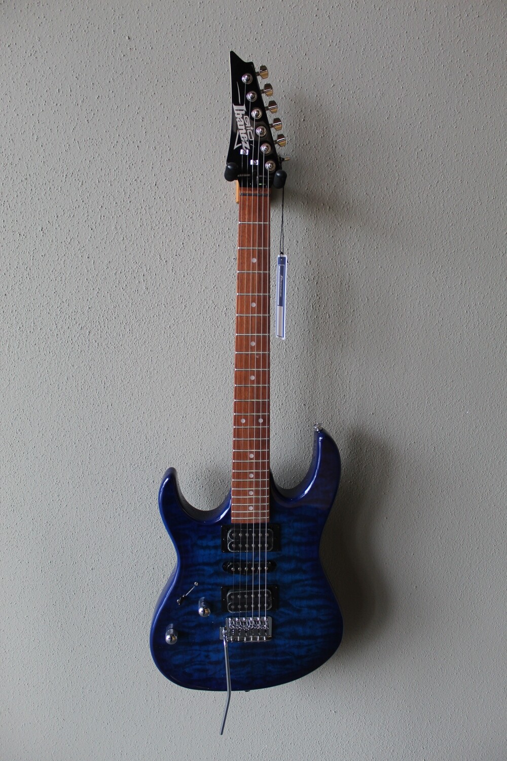Ibanez Gio GRX70QAL Left Handed Electric Guitar - Transparent Blue Burst