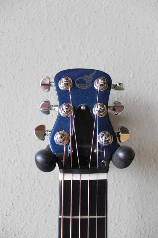 Journey OF660BP Overhead Carbon Fiber Acoustic/Electric Travel Guitar - Blue/Purple