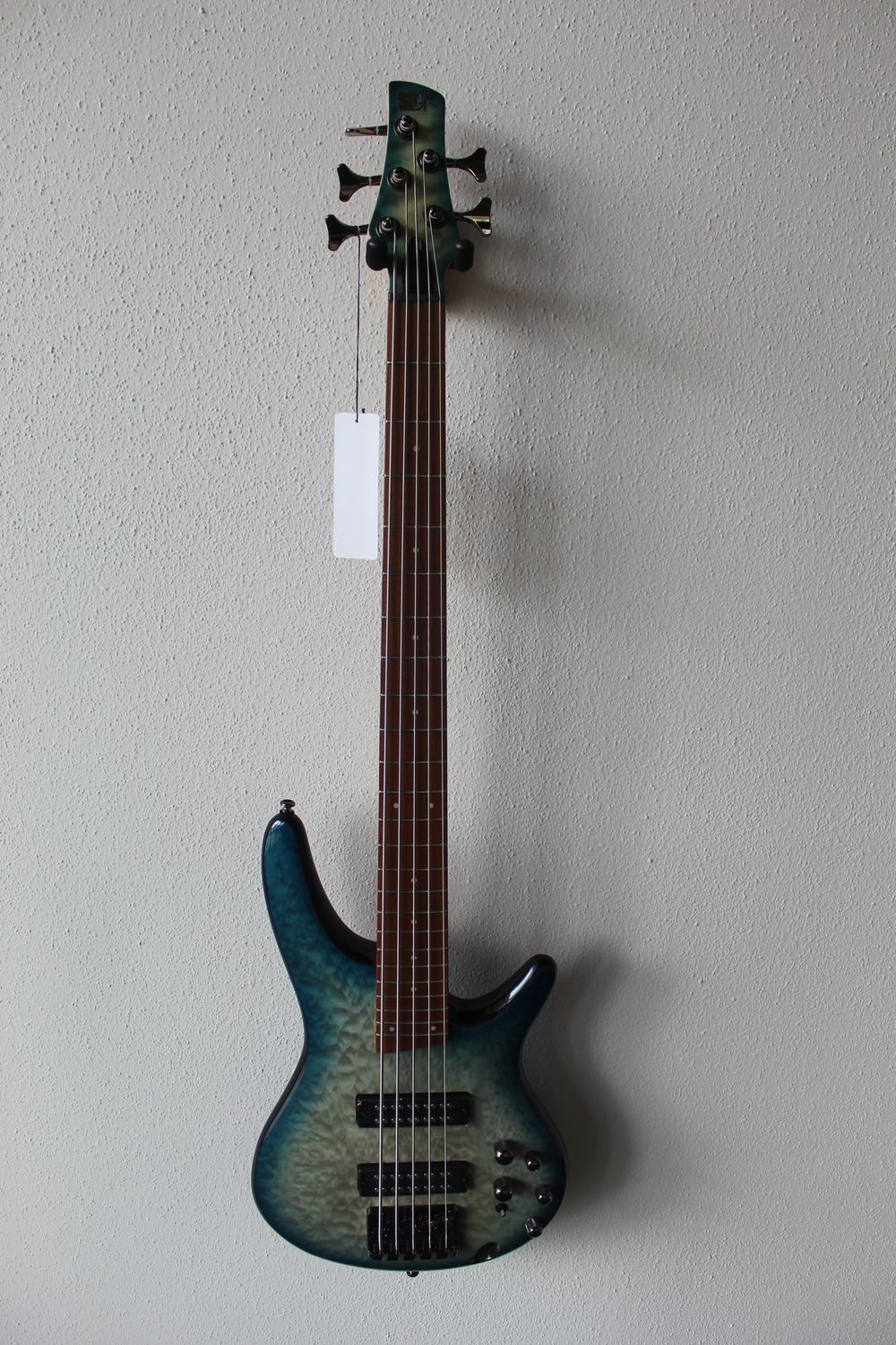 Ibanez Standard SR405EQM 5 (Five) String Electric Bass Guitar - Stained Cosmic Blue Starburst
