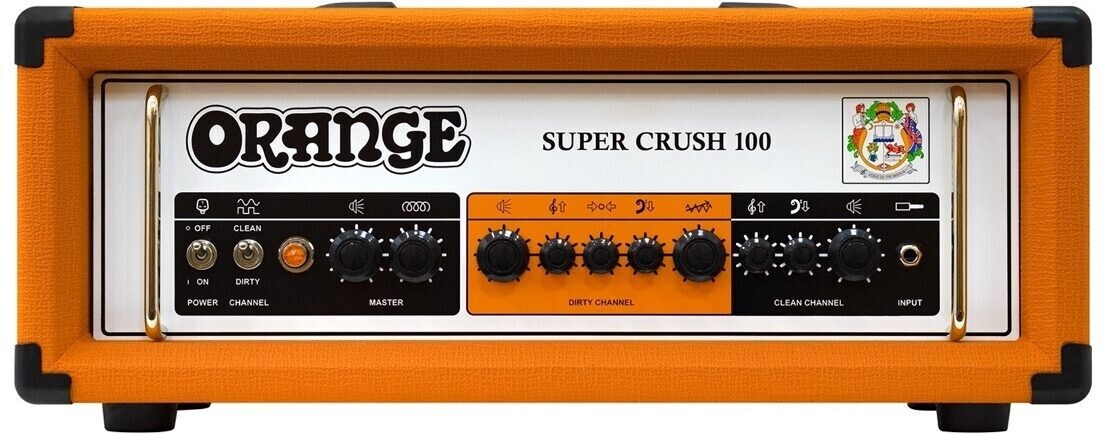 Orange Super Crush 100 Solid State Guitar Amplifier Head - Orange Orange Super Crush 100 Solid State Guitar Amplifier Head - Orange