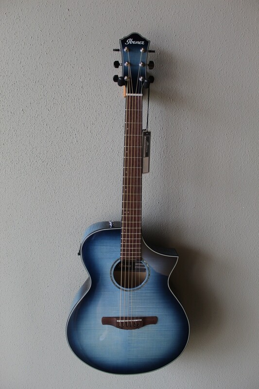 Ibanez AEWC400 Steel String Cutaway Acoustic/Electric Guitar - Indigo Blue Burst