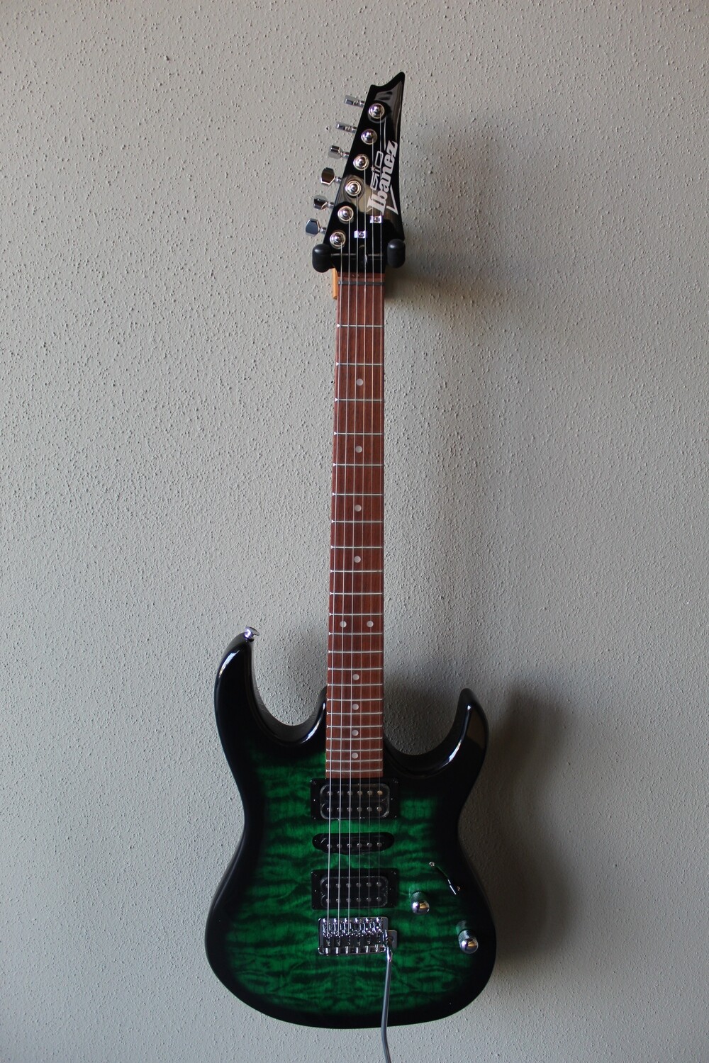 Ibanez Gio GRX70QA Electric Guitar - Transparent Emerald Burst