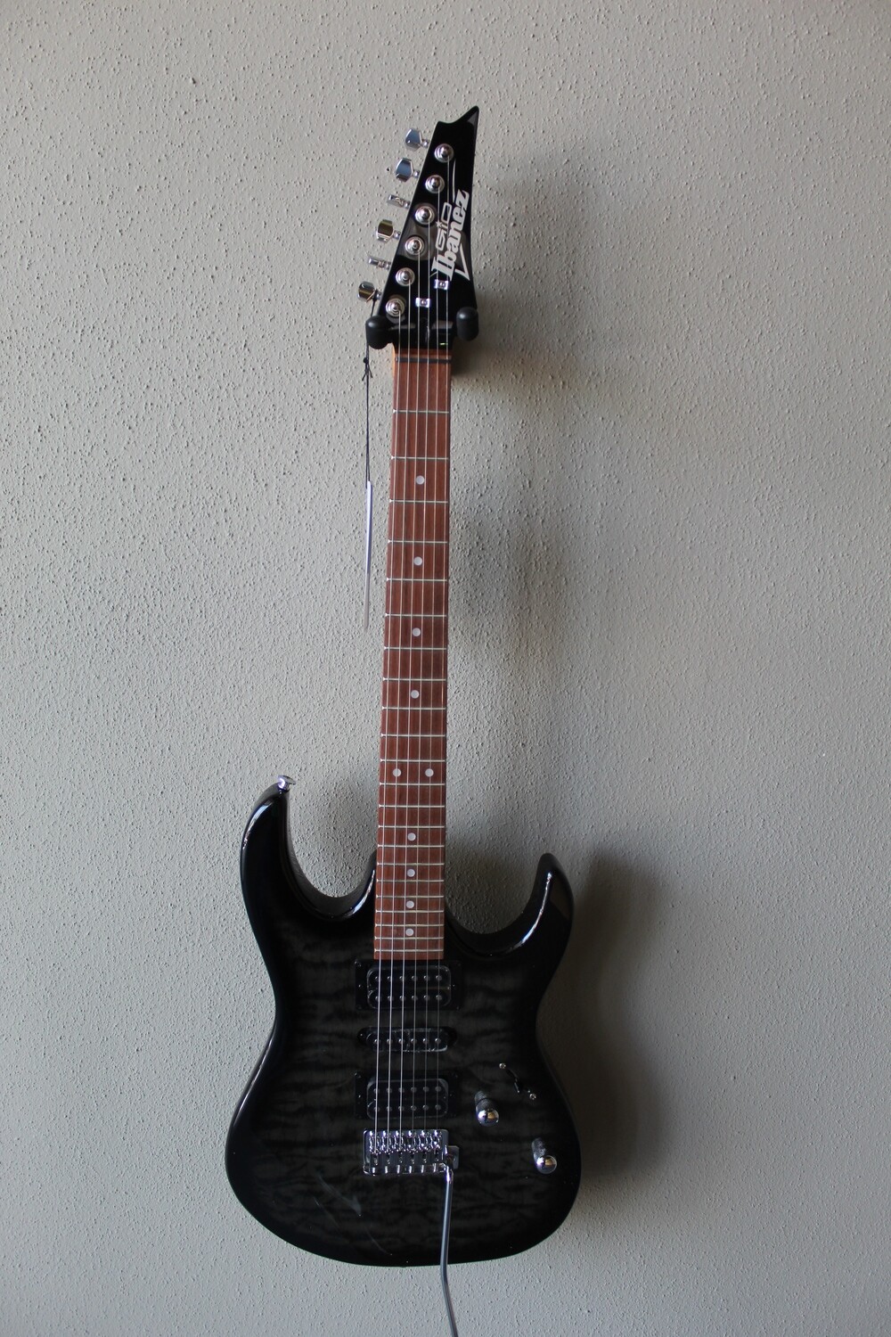 Ibanez Gio GRX70QA Electric Guitar - Transparent Black Burst
