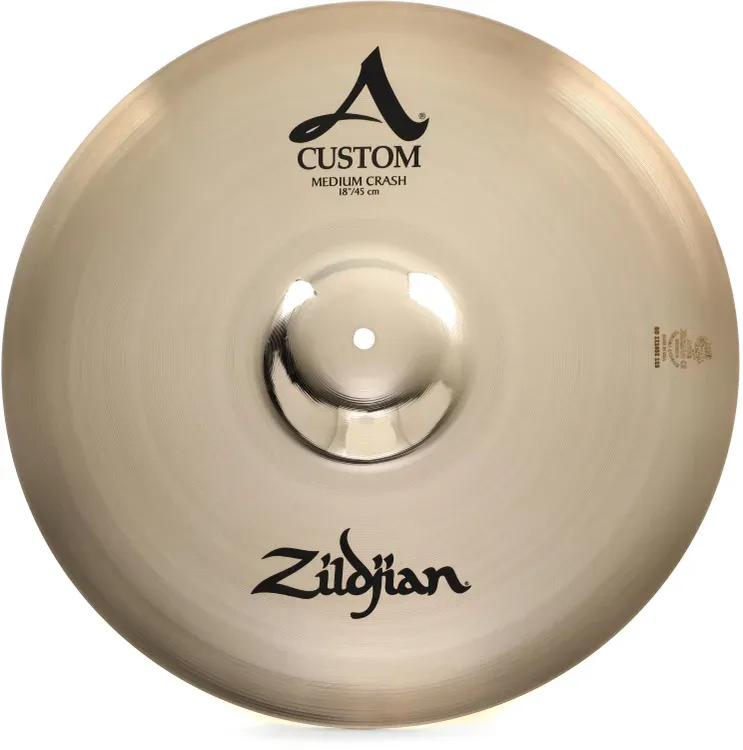 Zildjian A20828 18 Inch A Custom Medium Crash Cymbal for Drums