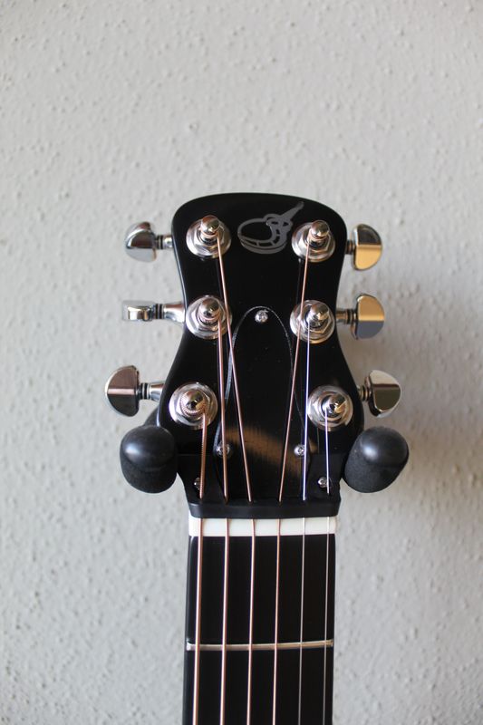 Journey OF660 Overhead Carbon Fiber Acoustic/Electric Travel Guitar - Black Gloss