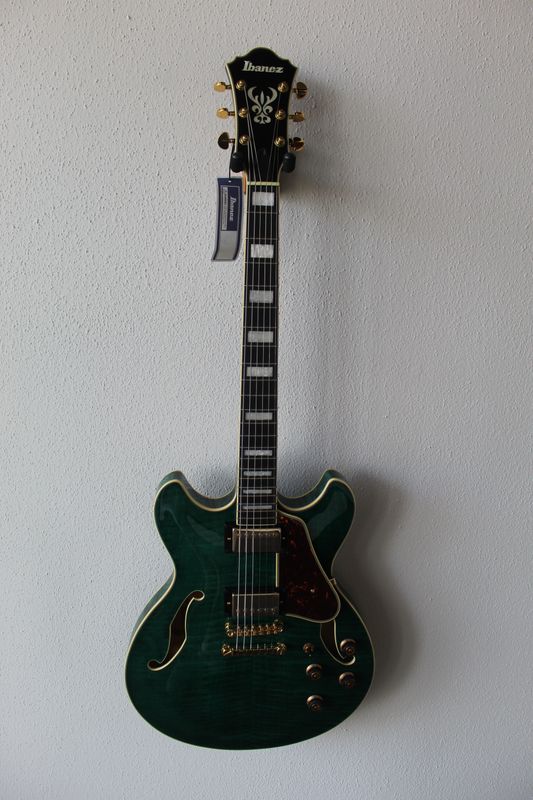 Ibanez Artcore Expressionist AS93FM Semi-Hollow Electric Guitar - Transparent Moss Green