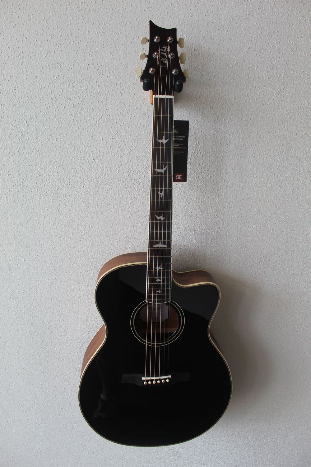 PRS SE Angelus A20E Acoustic/Electric Guitar - Black Top