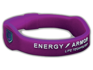 Energy Armor Negative Ion Energy Band - Purple with white lettering