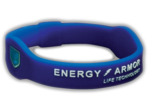 Energy Armor Negative Ion Energy Band - Blue with white lettering