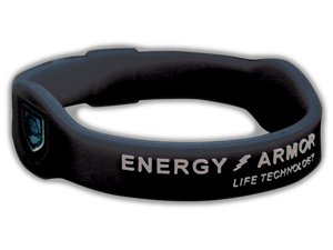 Energy Armor Negative Ion Energy Band - Black with white lettering