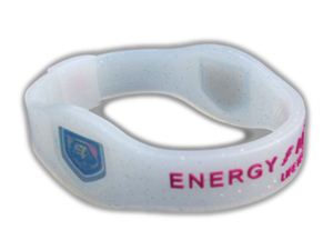 Energy Armor Negative Ion Energy Band - Sparkly with pink lettering