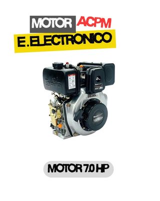 Motor diesel 7 Hp Max 3600rpm Encendido Manual Electrónico Toyama