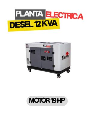 Planta Electrica Diesel 12 kVA 115/230V 3F Toyama Silenciosa Cabinada