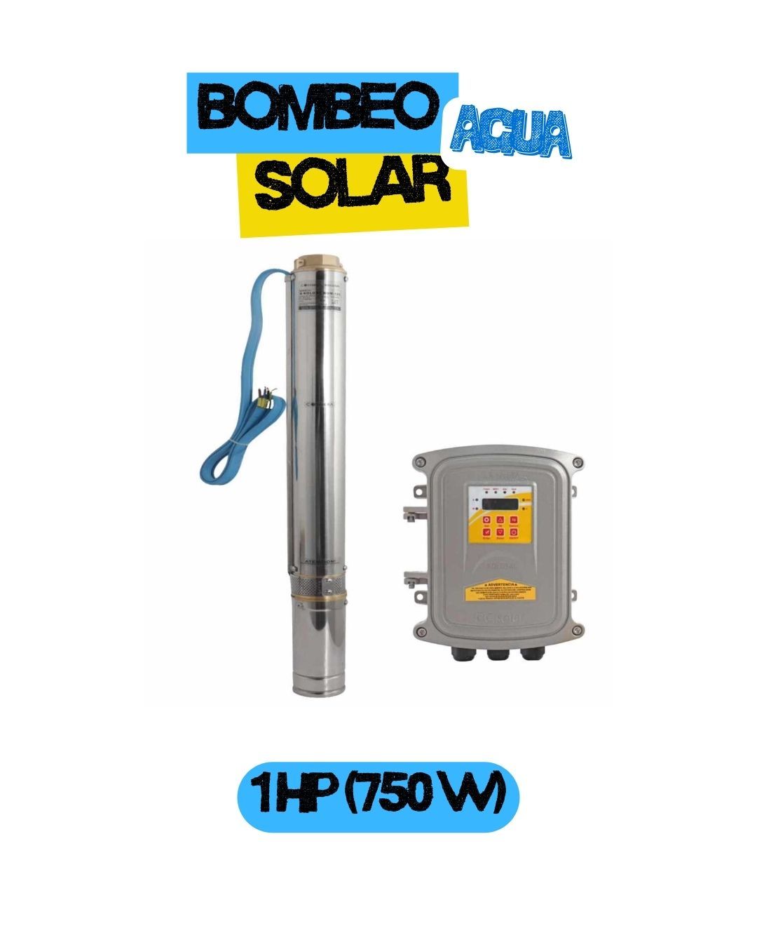 Electrobomba sumergible solar 1 hp tipo lapicero