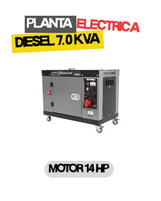 Planta Electrica Diesel 6500 Watts 115/230V 2F Toyama Silenciosa Cabinada