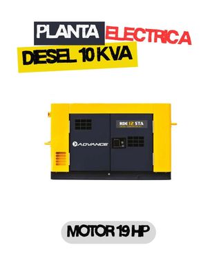 Planta Electrica Diesel 10 kVA 110/220V 2F 37 Amp Advance Silenciosa Cabinada