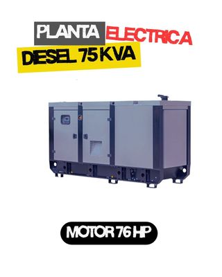Planta Electrica Diesel 75 kVA 110/220V 3F 200 Amp Max. Faw