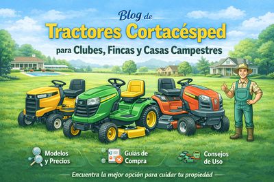 Tractores cortacésped para fincas, condominios y clubes, diseñados para cortar césped en áreas amplias de forma eficiente.