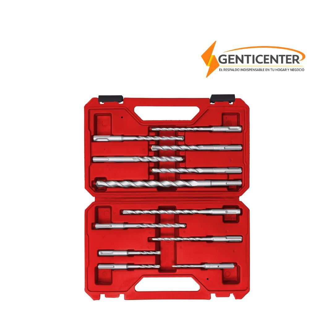 Maleta de 12 brocas SDS Plus para Rotomartillo - 12 Unidades