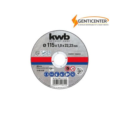 Disco corte metal 4 1/2  Acero Inox. 1 mm Extra Fino - Pulidora 4 1/2 pulgadas