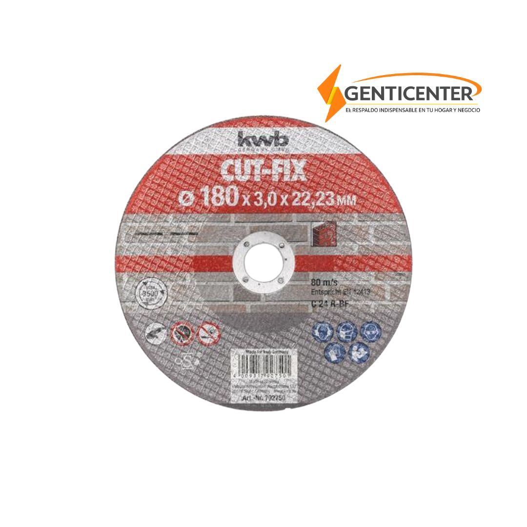 Disco corte metal 7  Acero Inox. 3.0 mm - Pulidora 7 pulgadas