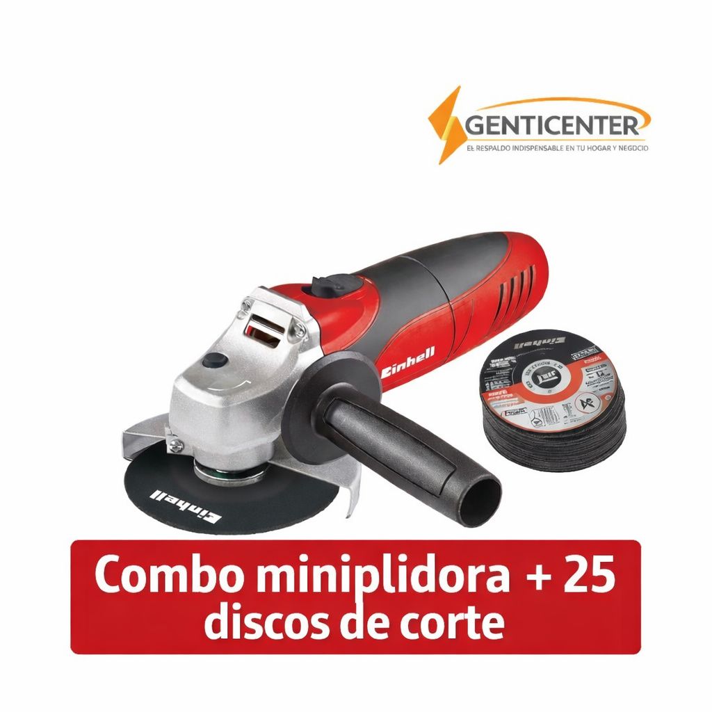 Combo Minipulidora Angular 5" Einhell + 25 Discos de Corte Metal