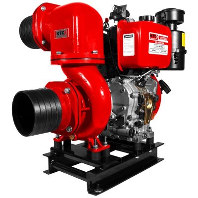 KTC Motobomba Diésel Alta Presión Hierro 6.0 X 6.0 13.0Hp - 499cc Max 3100L/min H27m Arranque Eléctrico