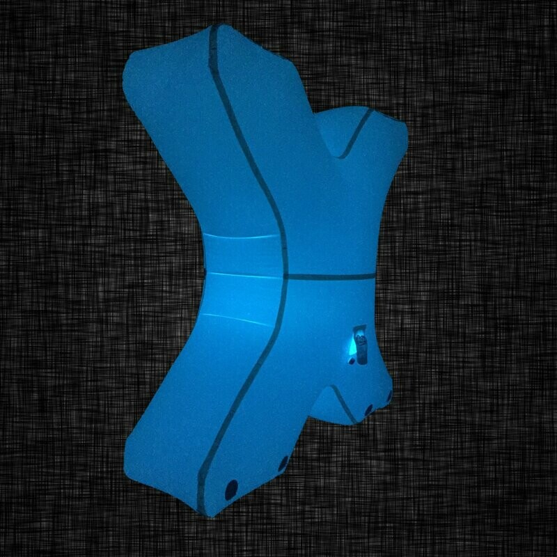 9' X Shaped Paintball Bunker (LED)