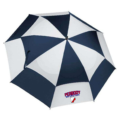 60" Navy Blue & White Peabody West Little League Golf Umbrella