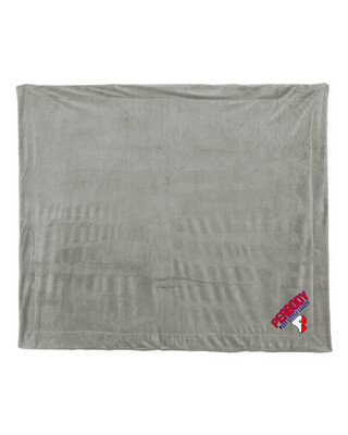 Alpine Fleece - Micro Mink Sherpa Blanket W/ Peabody West Little League Embroidered Logo