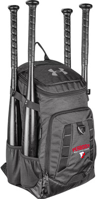 Black Under Armour Storm 4 Bat Baseball Backpack W/ Embroidered PWLL Logo