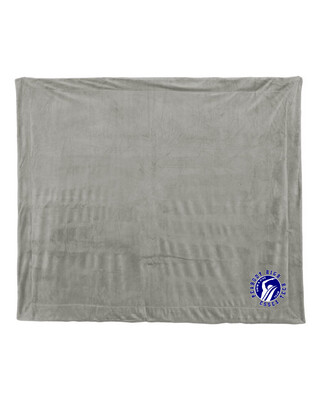 Alpine Fleece - Micro Mink Sherpa Blanket W/Peabody High School / Essex Tech Embroidered Logo