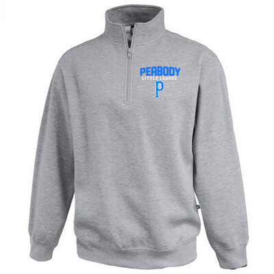 Embroidered Pennant Brand Peabody Little League Baseball 1/4 Zip Sweatshirt