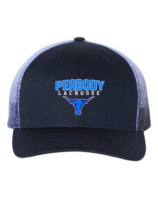 Richardson Brand Snapback Adjustable Mesh Back Cap W/ Embroidered Peabody High School Girls Lacrosse Logo 1.0
