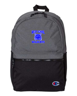 Champion Embroidered Backpack W/ West School Elementary Logo
