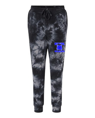 Unisex Embroidered Independent Brand West Memorial Elementary School Jogger Tie Dye Sweatpants W/ Pocket