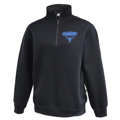 Limited Pennant Brand Peabody Basketball Metallic Marine Blue 1/4 Zip Sweatshirt in Black