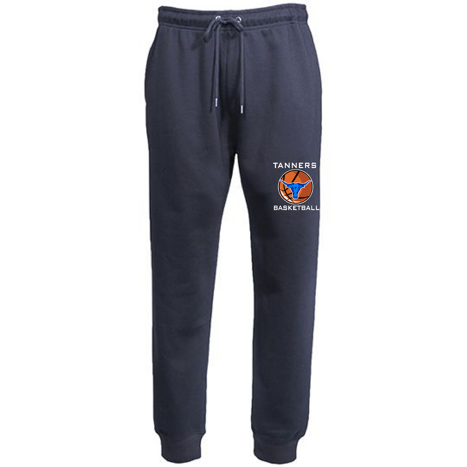 Embroidered Pennant Brand Peabody Basketball Jogger Sweatpants W/ Pocket in Navy