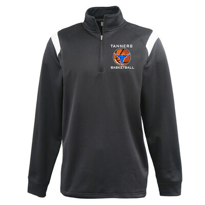 Pennant Brand Raider Peabody Basketball Embroidered 1/4 Zip Sweatshirt in Black