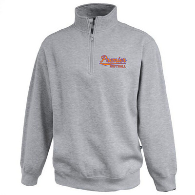 Embroidered Pennant Brand Premier Softball 1/4 Zip Sweatshirt