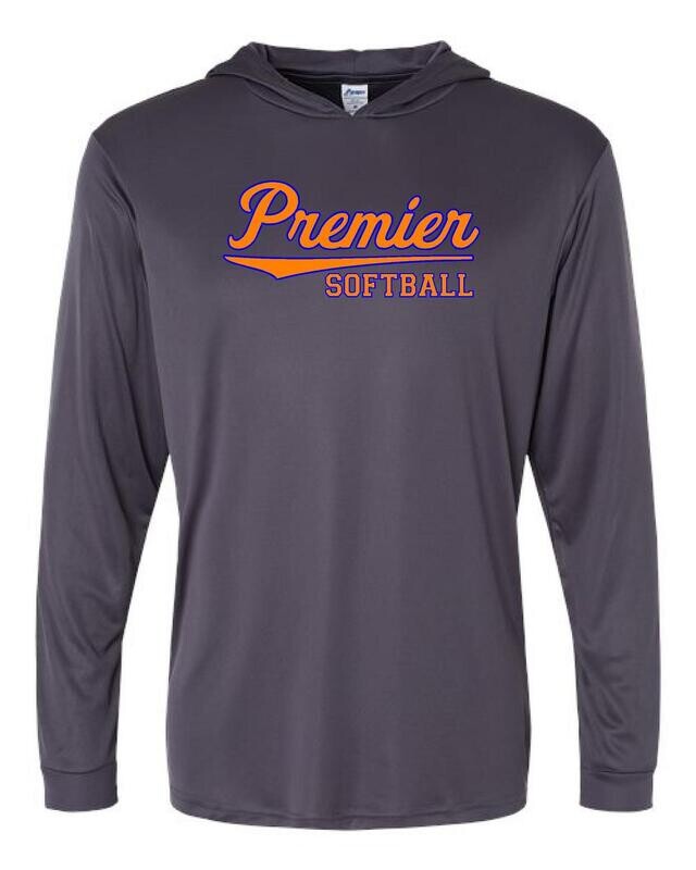 Premier Softball  Dri-Fit Hooded Long Sleeve Shirt W/ UPF50+ Protection