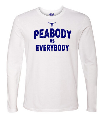 Unisex Long Sleeve Premium Soft Cotton Blend Peabody vs Everybody