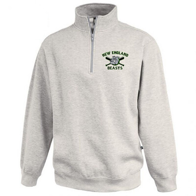 Embroidered Pennant Brand Printed New England Beasts 1/4 Zip Sweatshirt