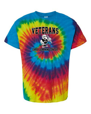 Adult Color Spiral Tie-Dyed T-Shirt T-Shirt W/ VELC 2.0 Logo